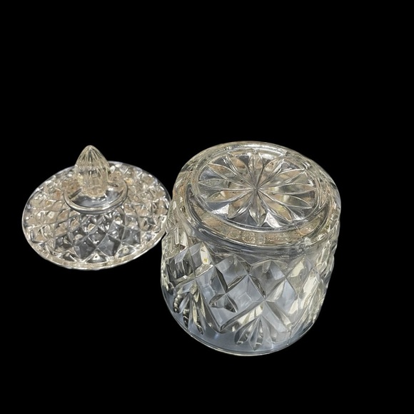 Vintage Gorham Cherrywood Crystal Candy Dish/Jar 5.5” tall with the lid 3.5”wide - Picture 2 of 9